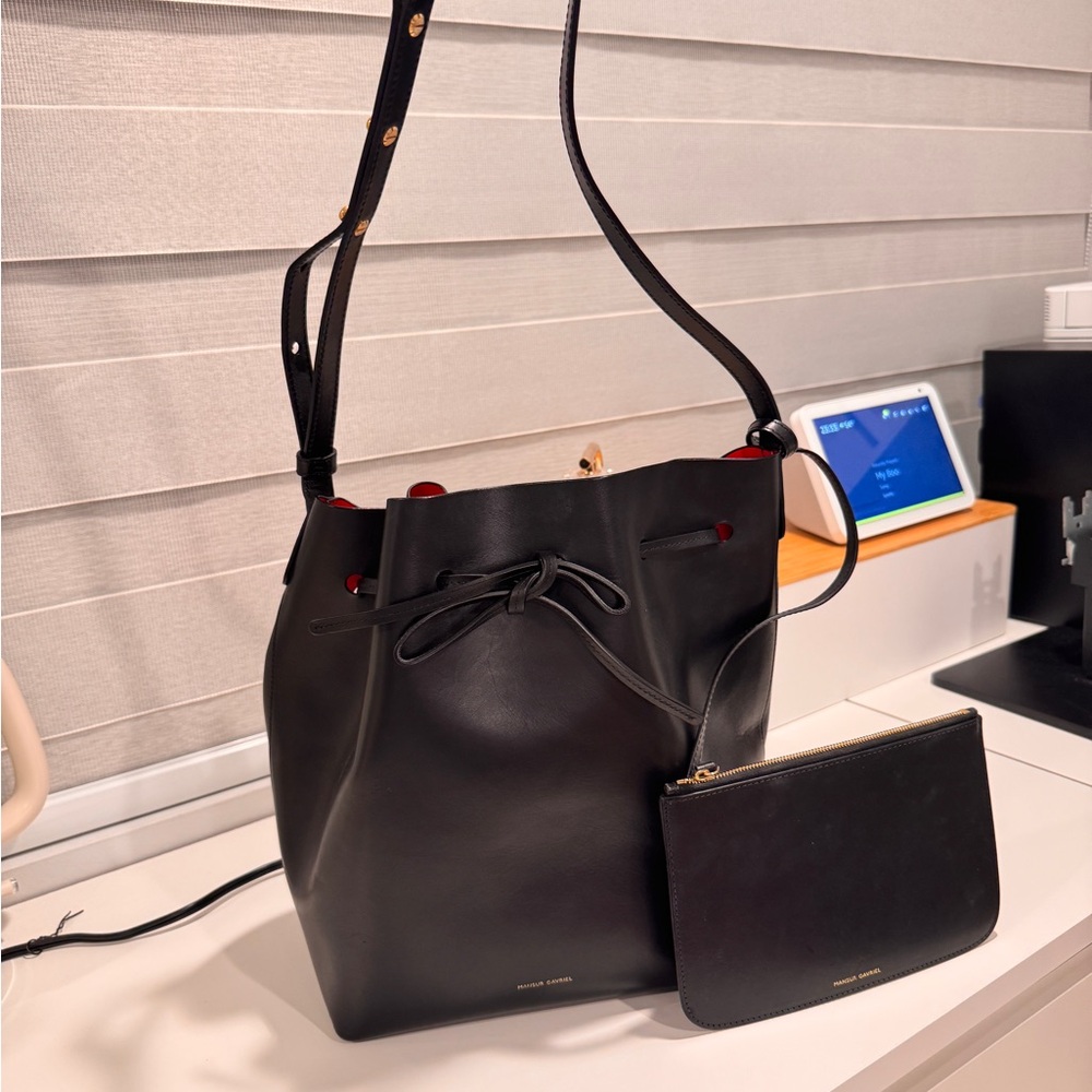 Mansur Gavriel Coated Leather Bucket Bag